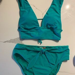 Gianni Bini Green High-Waisted Bikini